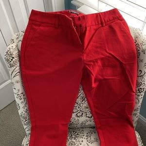 Express Bold Red Straight Leg Women's Pants